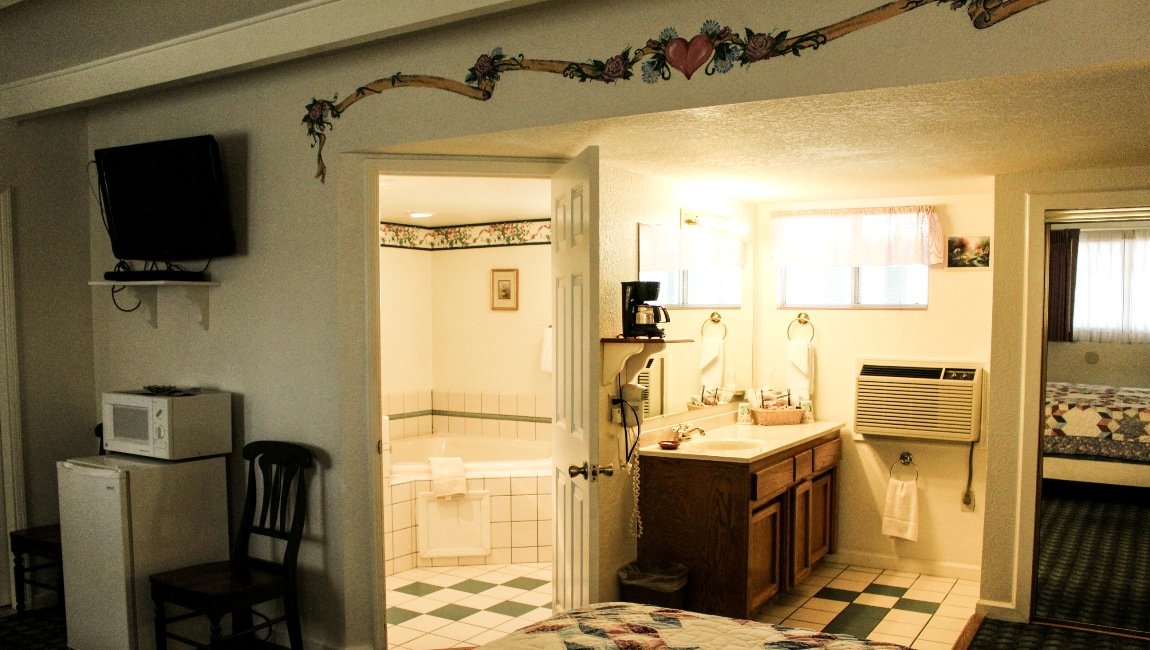 King Room Sink and Mini-Fridge